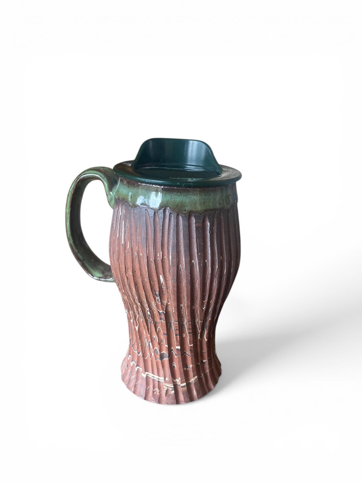 Artisanal Neriage 18 Ounce Porcelain Mug: Hand-Carved Clay Pottery for Tea and Coffee (AG-5)