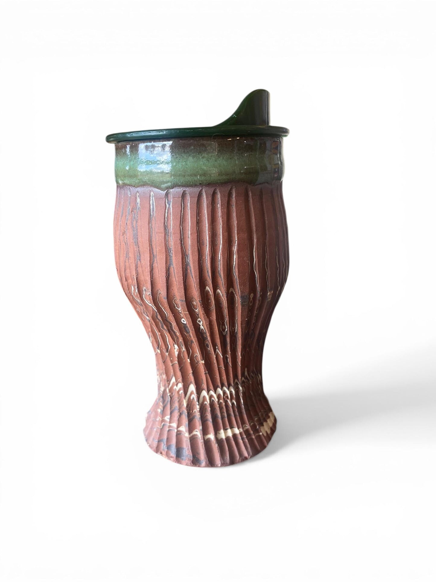 Artisanal Neriage 18 Ounce Porcelain Mug: Hand-Carved Clay Pottery for Tea and Coffee (AG-7)