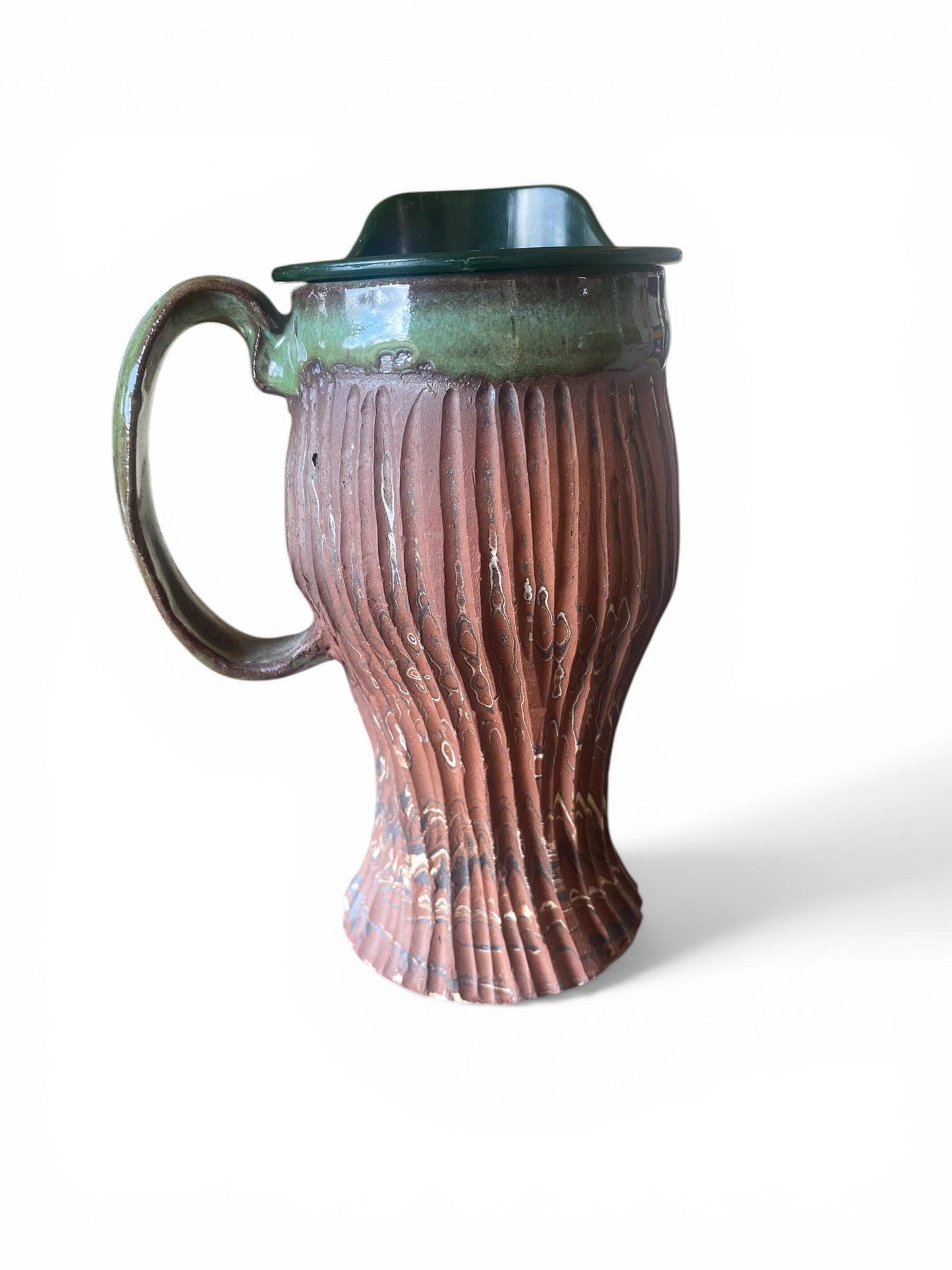 Artisanal Neriage 18 Ounce Porcelain Mug: Hand-Carved Clay Pottery for Tea and Coffee (AG-7)