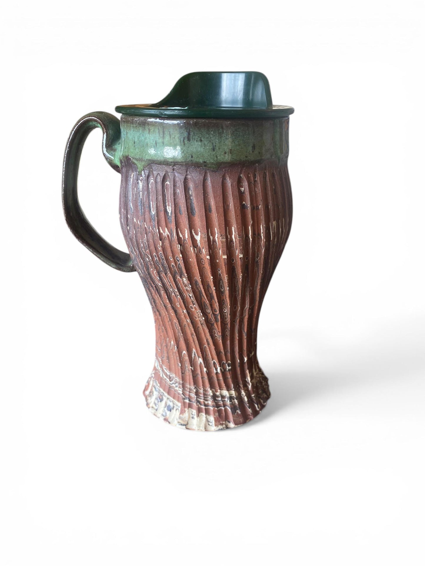 Artisanal Neriage 18 Ounce Porcelain Mug: Hand-Carved Clay Pottery for Tea and Coffee (AG-9)