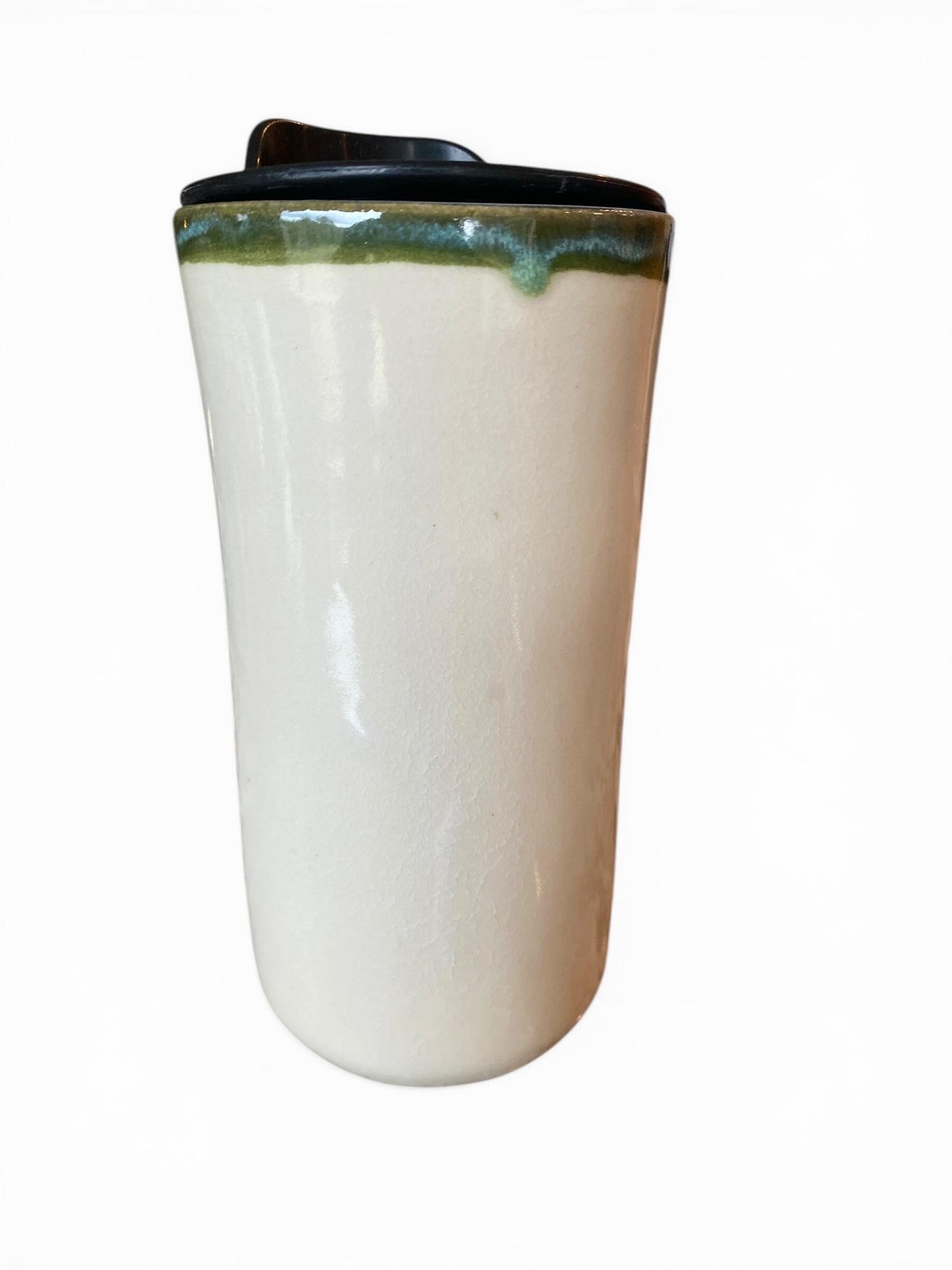 Hand Painted 16-Ounce Flower Travel Mug With BPA Free Locking Lid