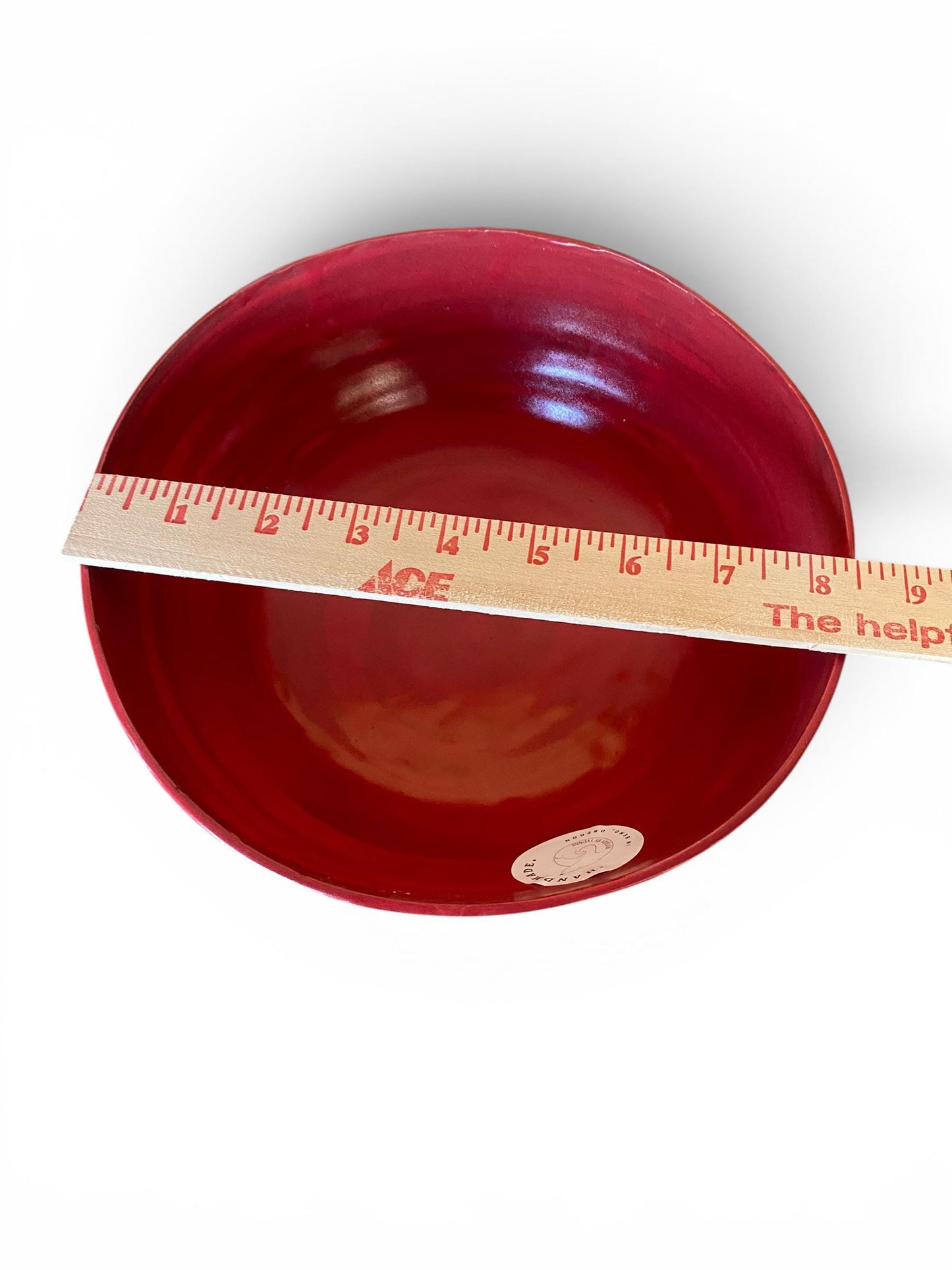 Reds and Yellows - NeriageMedium Serving Bowl Artisan Crafted Pottery Stylish Entertaining