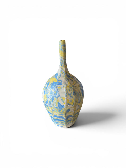 Artisan Decorative Vase with Unique Colors & Texture - Handcrafted Ceramic Pottery for Home Decor