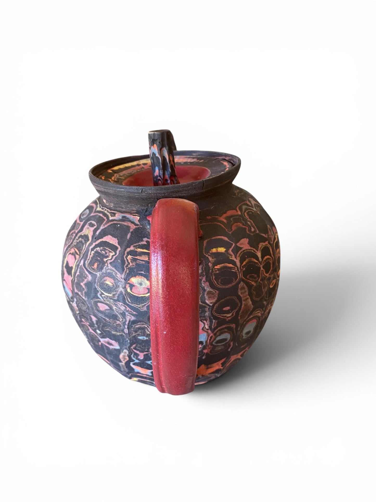 Artisan Stoneware Teapot (6 Cup Capacity) - Handcrafted Ceramic Tea Pot for Brewing, Serving