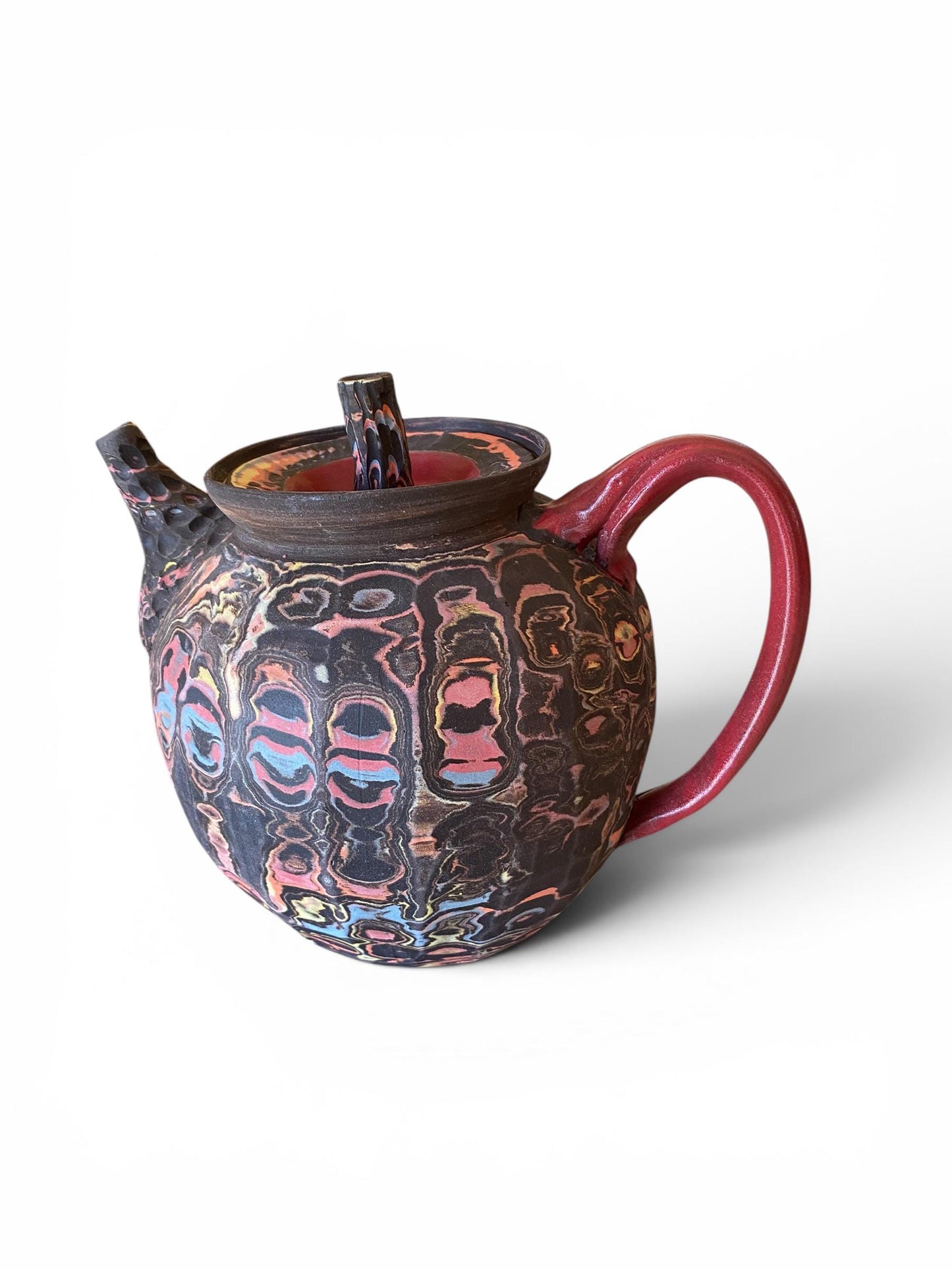 Artisan Stoneware Teapot (6 Cup Capacity) - Handcrafted Ceramic Tea Pot for Brewing, Serving