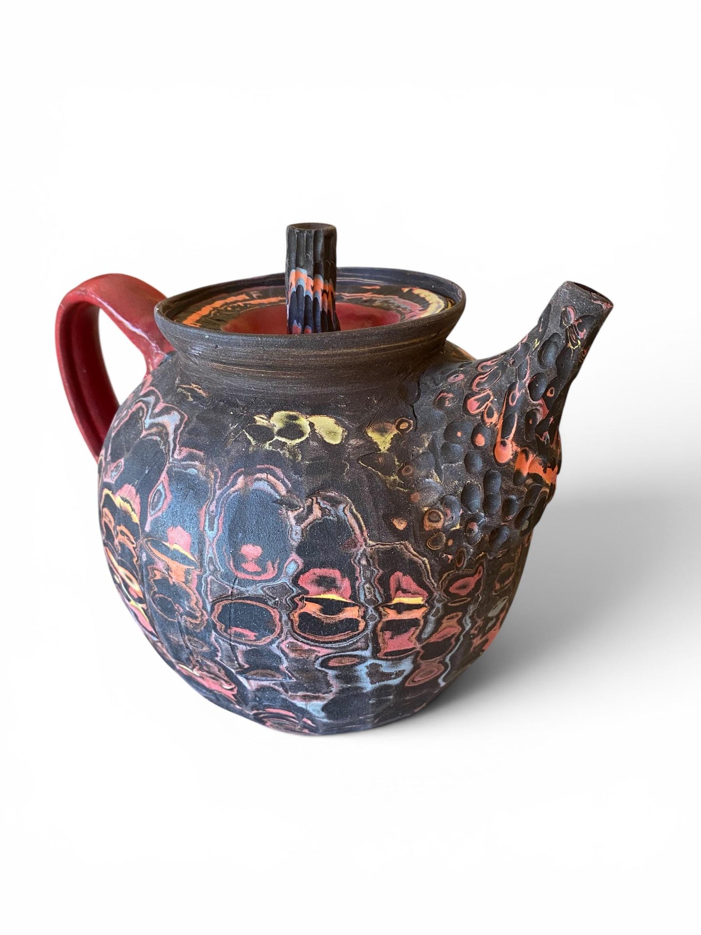 Artisan Stoneware Teapot (6 Cup Capacity) - Handcrafted Ceramic Tea Pot for Brewing, Serving